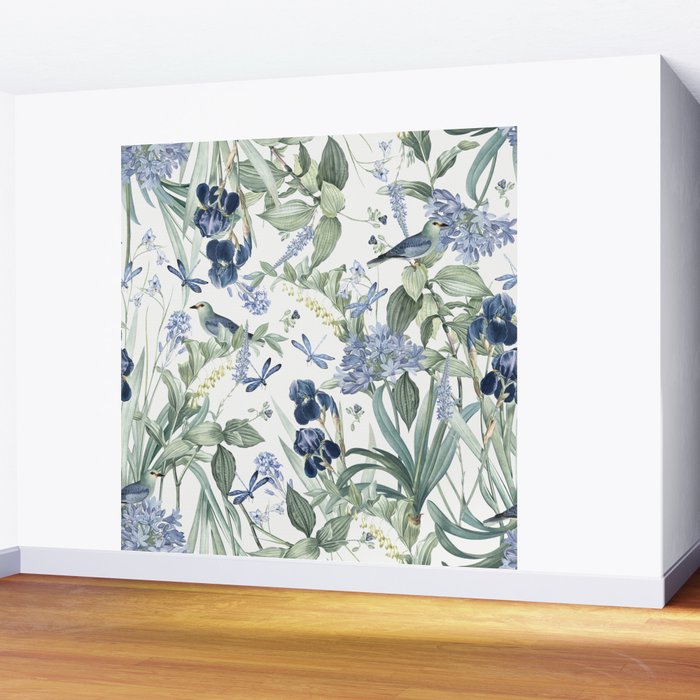 Beautiful Wildlife Garden Floral Wall Mural Gallery Image 2