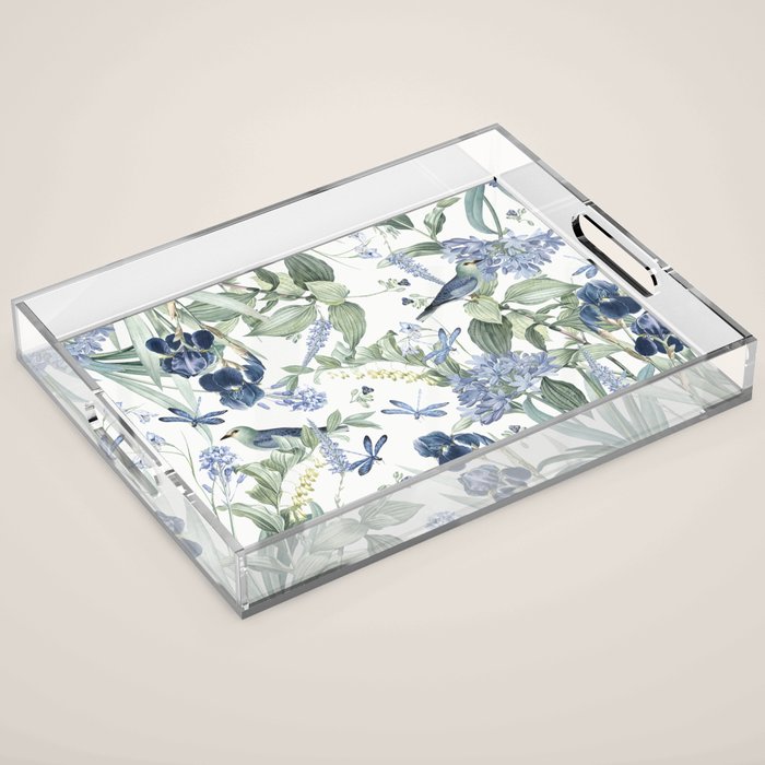 Beautiful Wildlife Garden Floral Acrylic Tray Gallery Image 1
