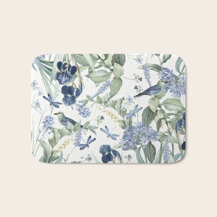 Beautiful Wildlife Garden Floral Bath Mat Gallery Image 1