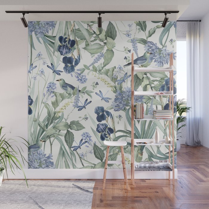 Beautiful Wildlife Garden Floral Wall Mural Gallery Image 1