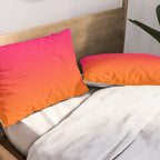 Bright Pink and Orange Ombre Pillow Sham Gallery Image 2