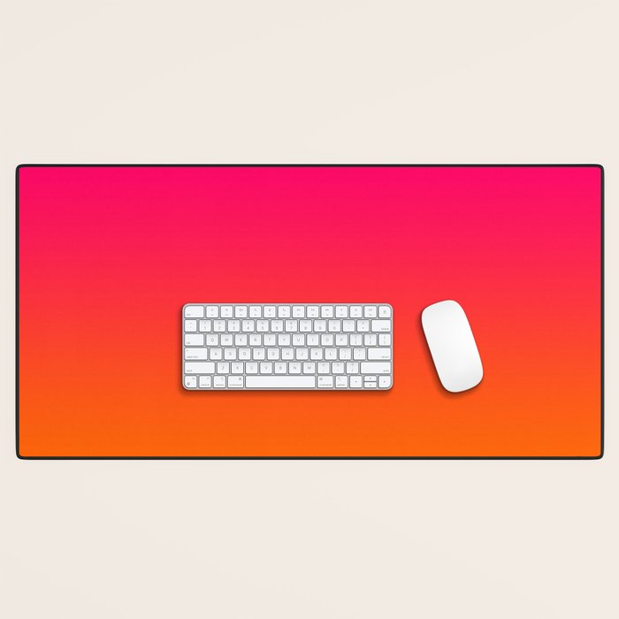 Bright Pink and Orange Ombre Desk Mat Gallery Image 1