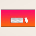 Bright Pink and Orange Ombre Desk Mat Gallery Image 1