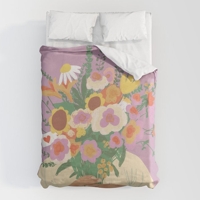 For you in violet Duvet Cover Gallery Image 1