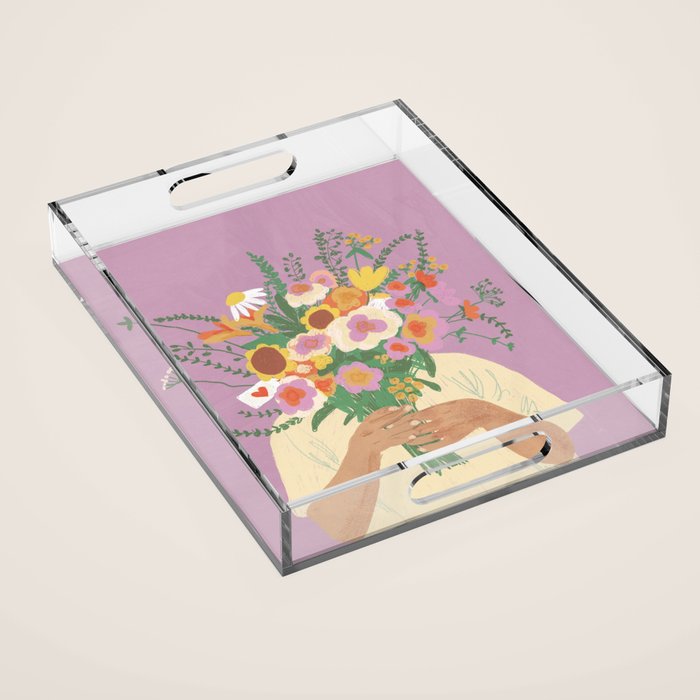 For you in violet Acrylic Tray Gallery Image 1