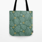 Winter & Woodsy Pine Trees in Forest Green Tote Bag Gallery Image 1
