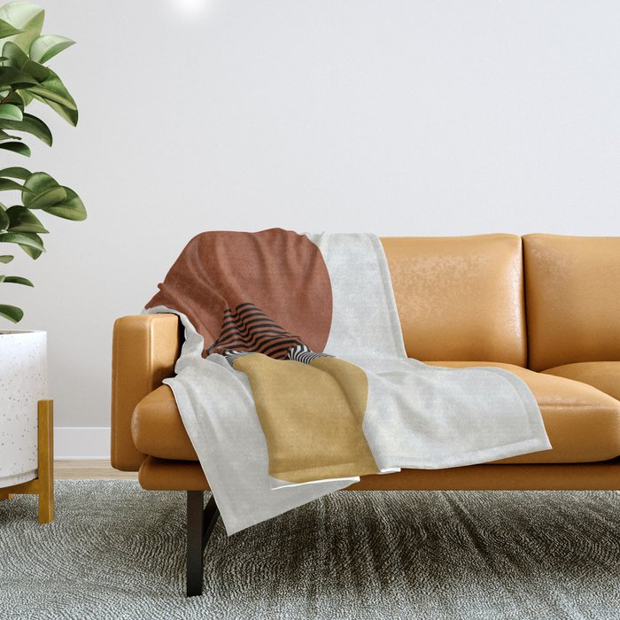 minimalist retro  Throw Blanket Gallery Image 1
