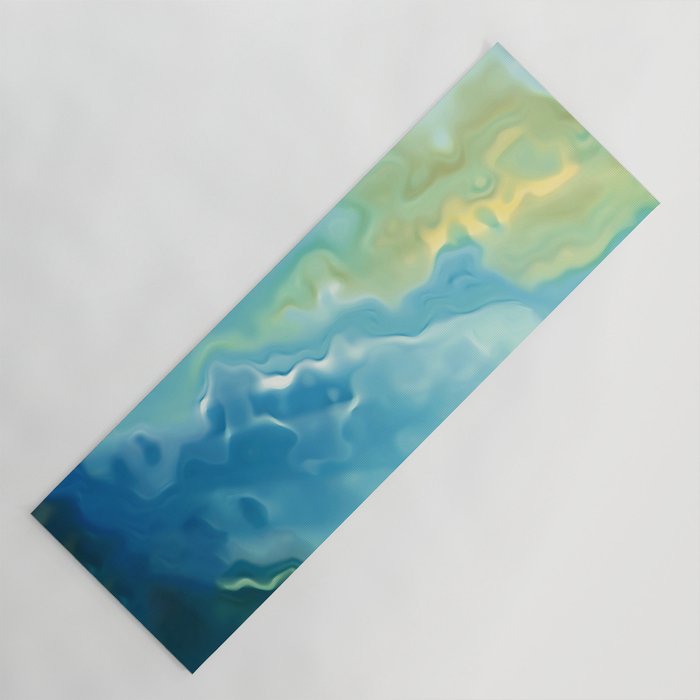 Ocean Waves, Watercolor, Abstract Yoga Mat Gallery Image 1