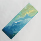 Ocean Waves, Watercolor, Abstract Yoga Mat Gallery Image 1