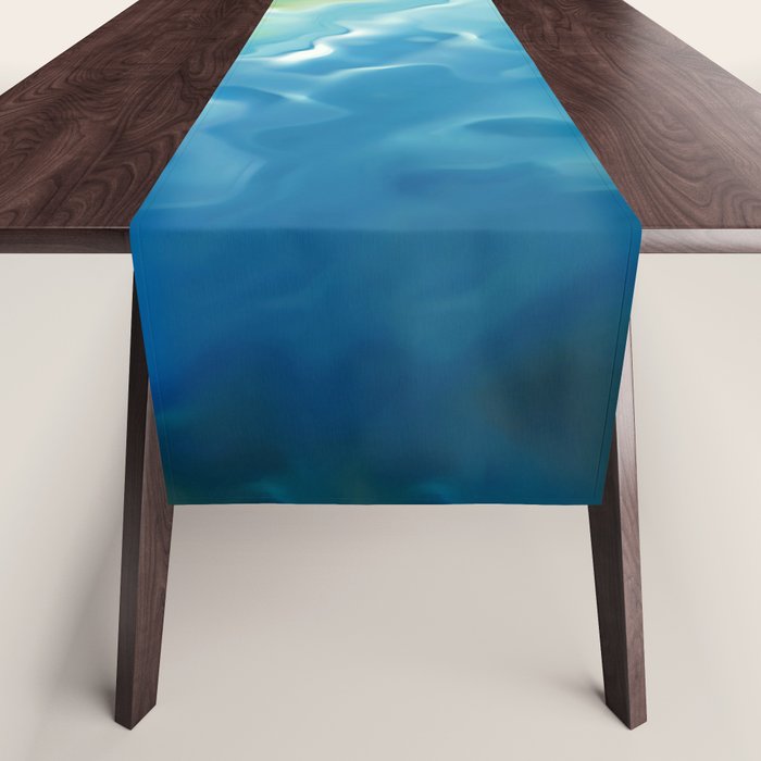 Ocean Waves, Watercolor, Abstract Table Runner Gallery Image 1