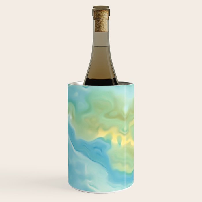 Ocean Waves, Watercolor, Abstract Wine Chiller Gallery Image 3