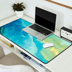 Ocean Waves, Watercolor, Abstract Desk Mat Gallery Image 2