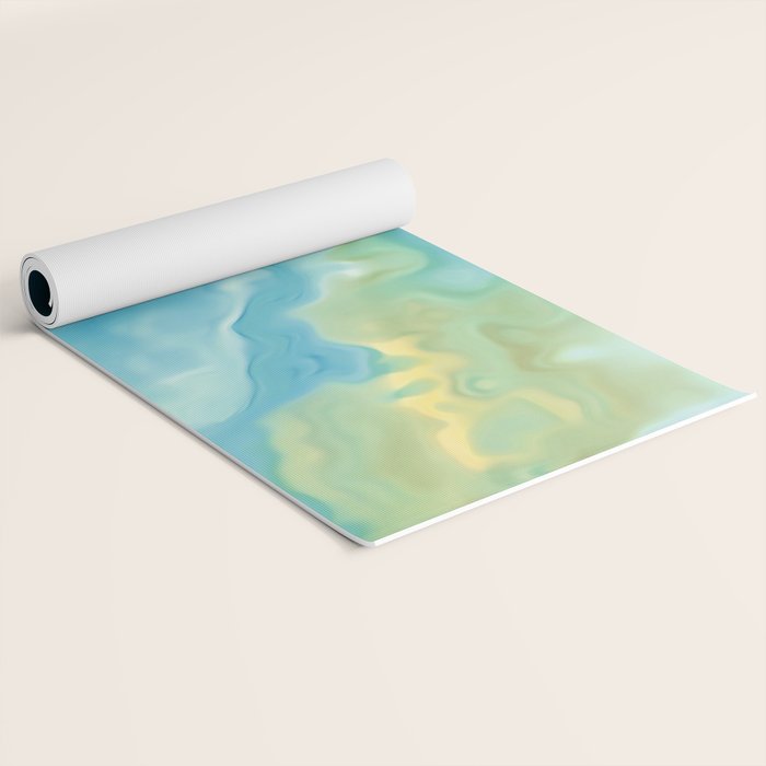 Ocean Waves, Watercolor, Abstract Yoga Mat Gallery Image 2