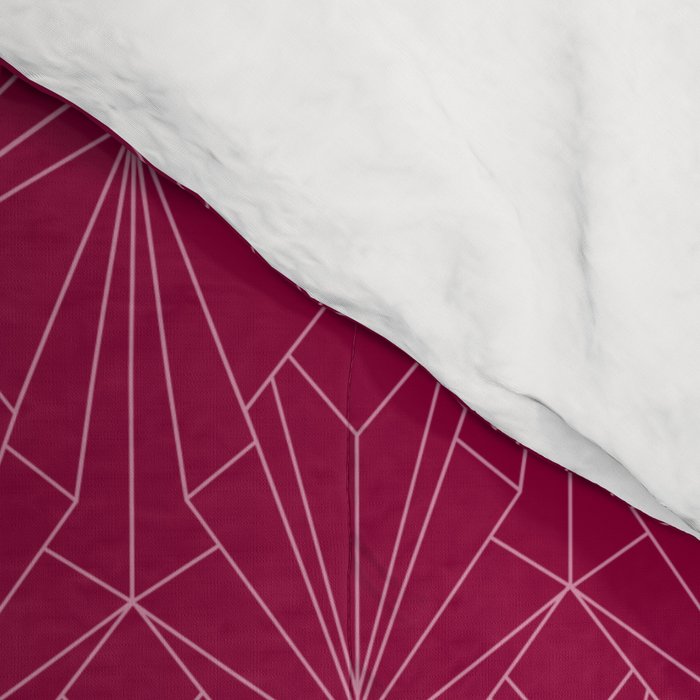 Art Deco in Raspberry Pink Comforter Gallery Image 4