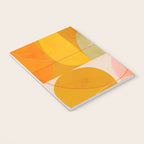 mid century geometric lines curry pink abstract art Notebook Gallery Image 3