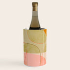 mid century geometric lines curry pink abstract art Wine Chiller Gallery Image 3