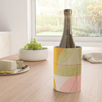 mid century geometric lines curry pink abstract art Wine Chiller Gallery Image 4