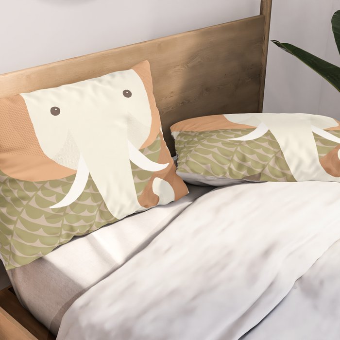 Whimsical Elephant Pillow Sham Gallery Image 2