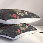 Exotic Midnight Floral Garden Pillow Sham Gallery Image 3