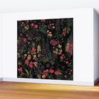 Exotic Midnight Floral Garden Wall Mural Gallery Image 2