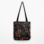 Exotic Midnight Floral Garden Tote Bag Gallery Image 2