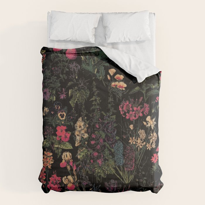 Exotic Midnight Floral Garden Comforter Gallery Image 1