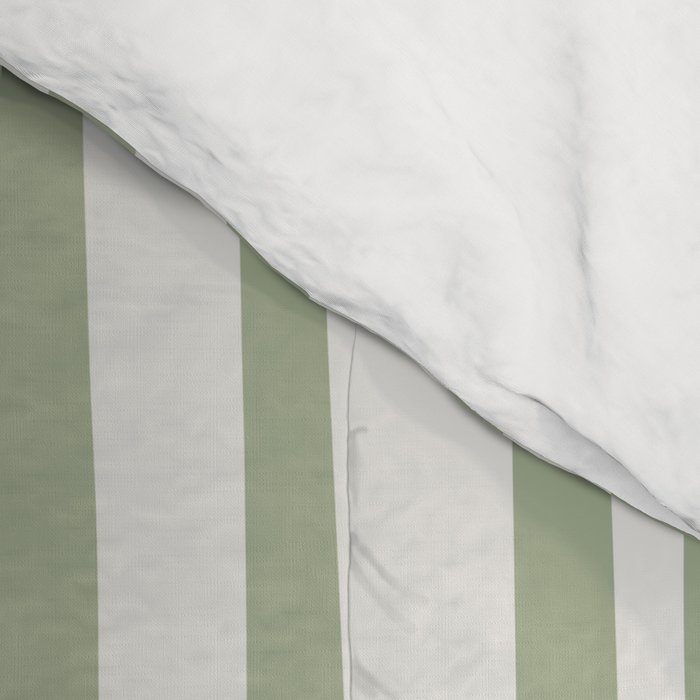 Midcentury Modern Confaab Abstract Pattern in Sage Green and Off White Comforter Gallery Image 4