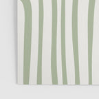Midcentury Modern Confaab Abstract Pattern in Sage Green and Off White Poster Gallery Image 3