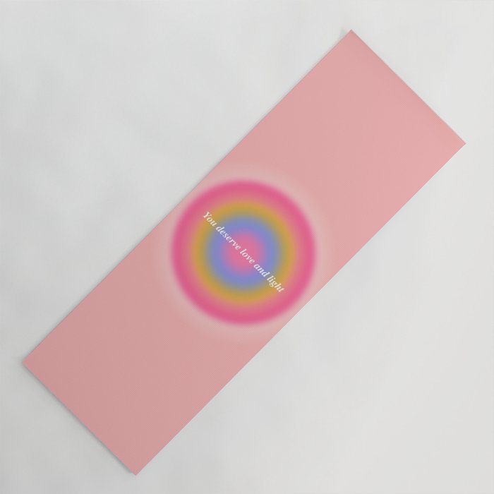 You Deserve Love And Light - Aura Gradient  Yoga Mat Gallery Image 1