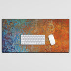 Vintage Rust, Terracotta and Blue Desk Mat Gallery Image 1