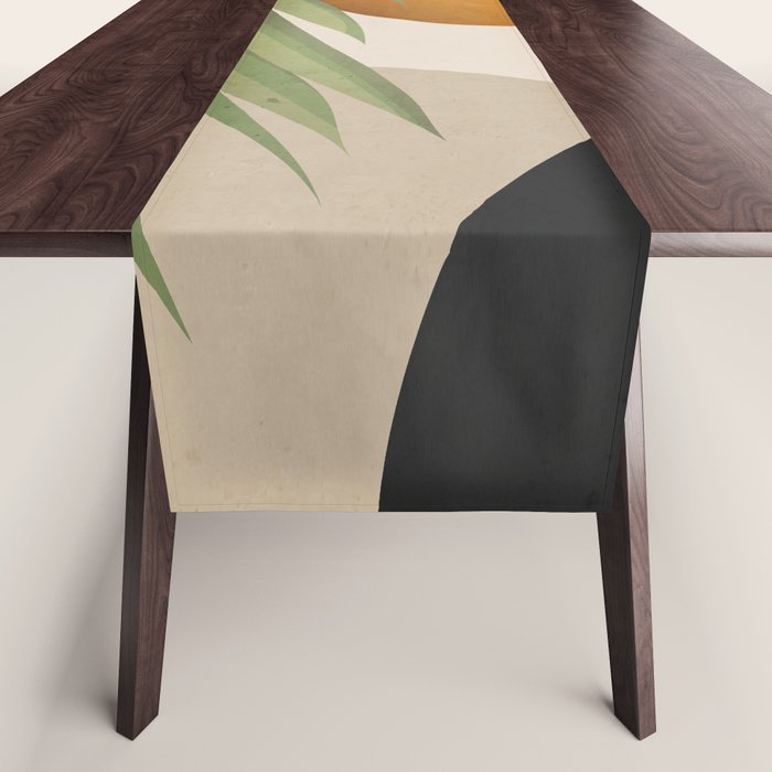 Abstract Art Tropical Leaves 47 Table Runner Gallery Image 1
