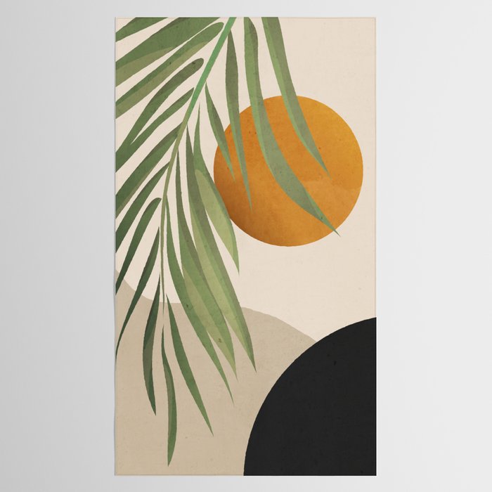 Abstract Art Tropical Leaves 47 Tablecloth Gallery Image 2