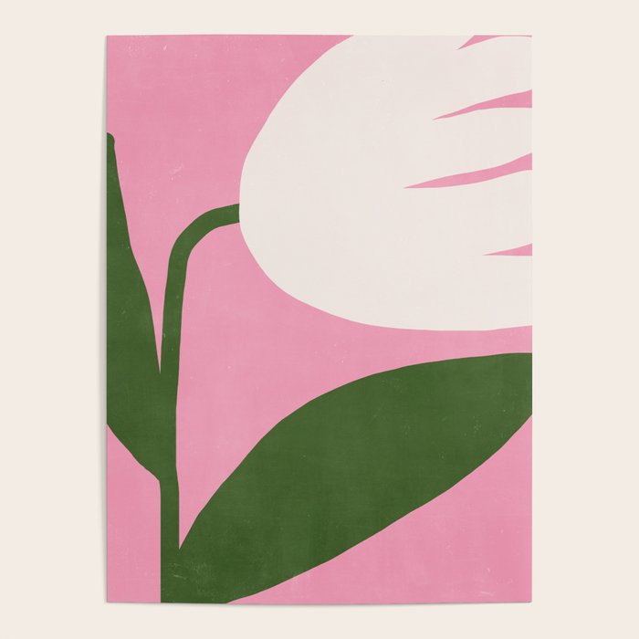 Abstract Flora - pink green Poster Gallery Image 4