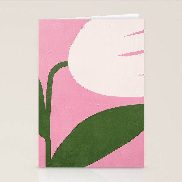 Abstract Flora - pink green Stationery Card Gallery Image 1