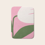 Abstract Flora - pink green Bath Mat Gallery Image 1