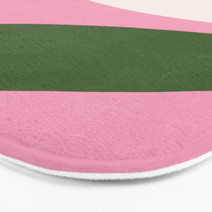 Abstract Flora - pink green Bath Mat Gallery Image 3