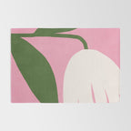 Abstract Flora - pink green Rug Gallery Image 2