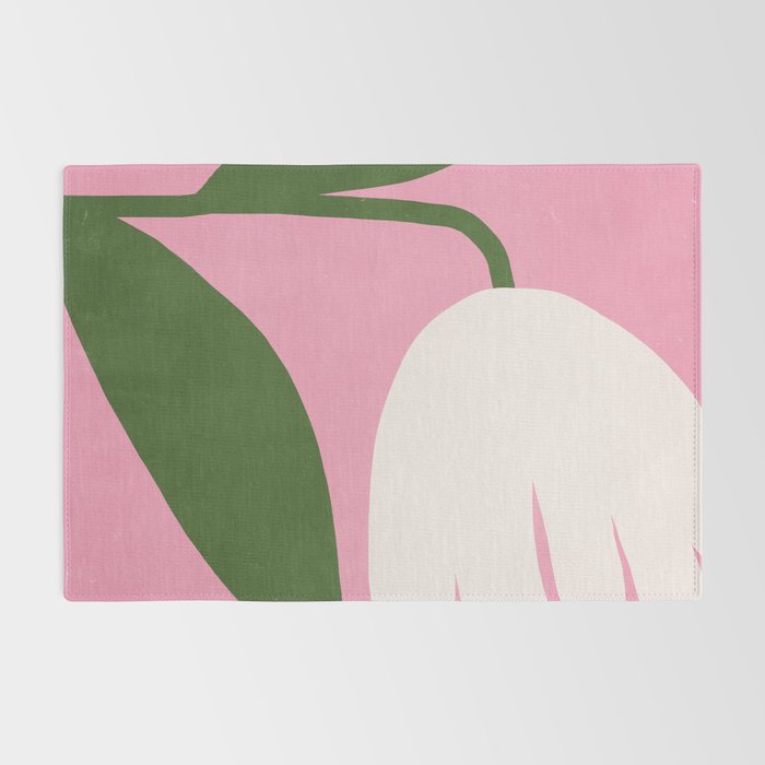 Abstract Flora - pink green Rug Gallery Image 2