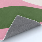Abstract Flora - pink green Rug Gallery Image 4