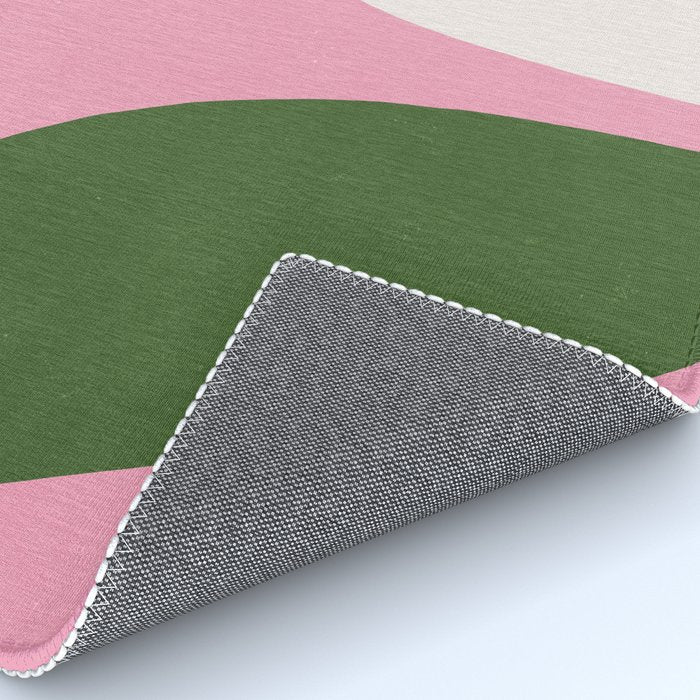 Abstract Flora - pink green Rug Gallery Image 4