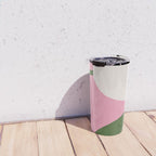 Abstract Flora - pink green Travel Mug Gallery Image 4