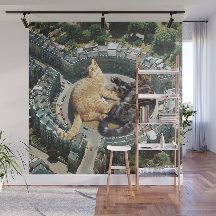 Lazy Cats Roundabout  Wall Mural Gallery Image 1