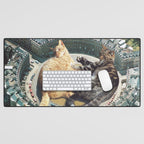 Lazy Cats Roundabout  Desk Mat Gallery Image 1