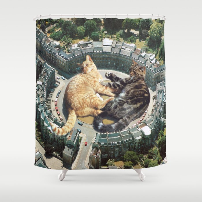 Lazy Cats Roundabout  Shower Curtain Gallery Image 1