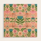 Pretty Floral - sweet pink Wood Wall Art Gallery Image 1