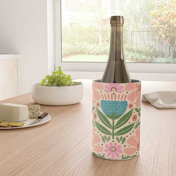 Pretty Floral - sweet pink Wine Chiller Gallery Image 4