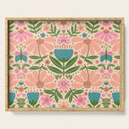 Pretty Floral - sweet pink Serving Tray Gallery Image 1