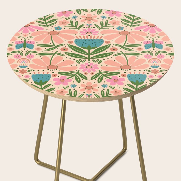 Pretty Floral - sweet pink Side Table Gallery Image 2