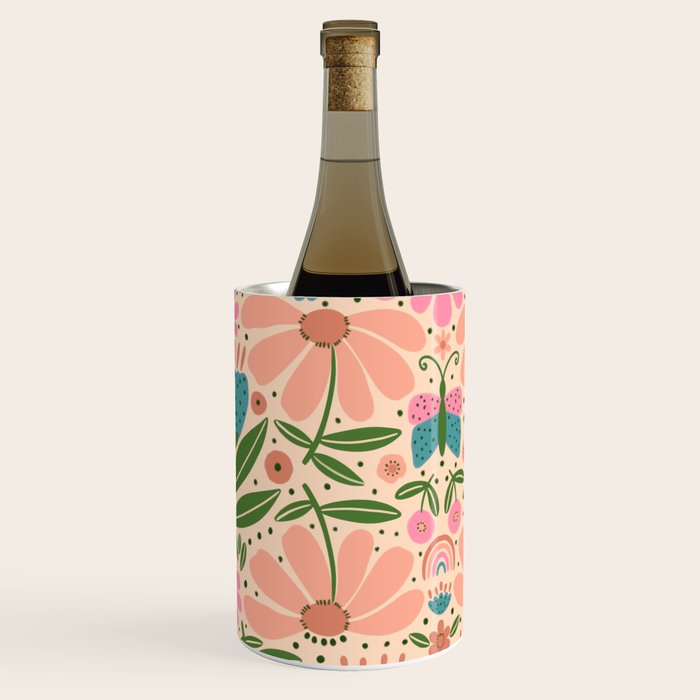 Pretty Floral - sweet pink Wine Chiller Gallery Image 3