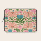 Pretty Floral - sweet pink Laptop Sleeve Gallery Image 1